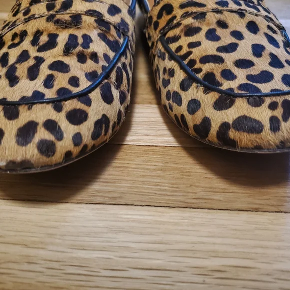 J Crew Calfhair Leopard Print Loafers - Picture 3 of 6